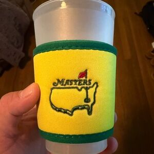 Masters Yellow and Green Cup Sleeve and Cup